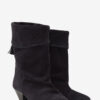 Botas de piel de becerro ante drapeado Dalby