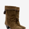 Botas de piel de becerro ante drapeado Dalby