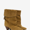 Botas de piel de becerro ante drapeado Dalby