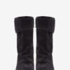 Botas de piel de becerro ante drapeado Dalby