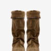 Botas de piel de becerro ante drapeado Dalby