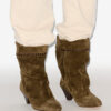 Botas de piel de becerro ante drapeado Dalby