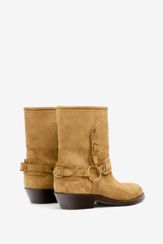 Botas Ildred de ante y piel de becerro