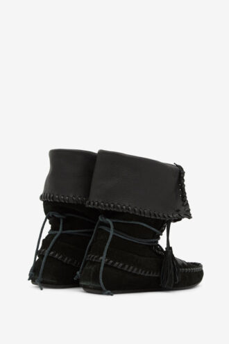 Botas Winki de cuero trenzado y ante