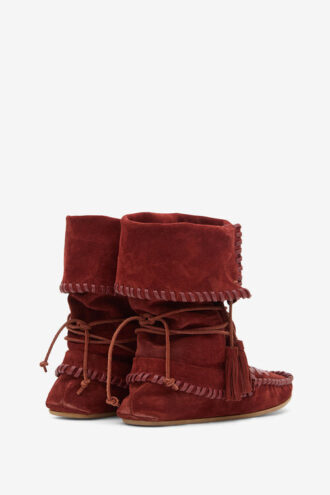 Botas Winki de cuero trenzado y ante