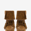 Botas Winki de cuero trenzado y ante