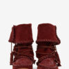 Botas Winki de cuero trenzado y ante