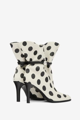 Botines de cuero con lunares Lolya