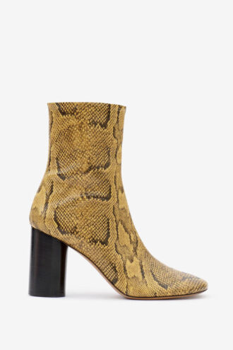 Botines de piel suave con tacón alto