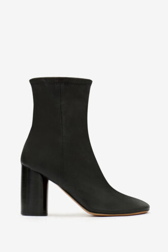 Botines de piel suave con tacón alto