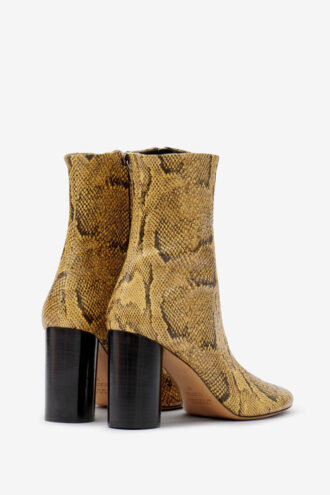 Botines de piel suave con tacón alto