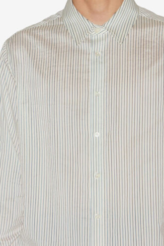 Camisa de algodón y seda a rayas Nathan