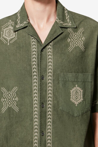 Camisa de gasa de algodón bordada Zekim
