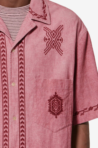 Camisa de gasa de algodón bordada Zekim