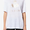 Camiseta de lino liso con logotipo de Zewel