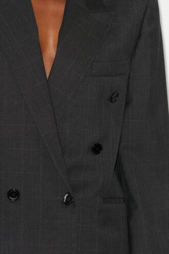 Chaqueta blazer cruzada con cuello de solapa Klero