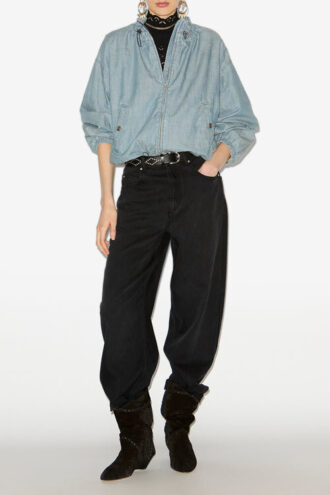 Chaqueta corta de cambray Plume