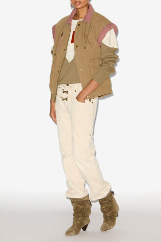Chaqueta de algodón bicolor Desha