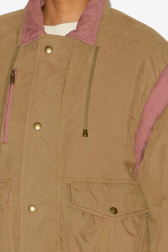 Chaqueta de algodón bicolor Desha