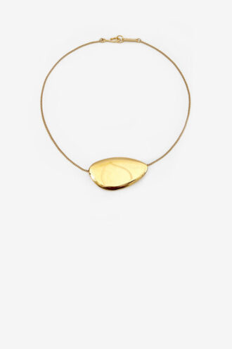 Collar de latón con acabado dorado Ella