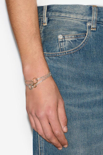 Dancing Ring Man Pulsera de cadena y anillos