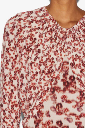 Gaetane Top de jersey estampado con drapeado