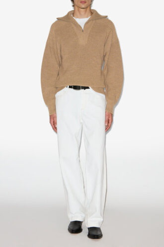 Jersey de cuello con cremallera de lana Benny