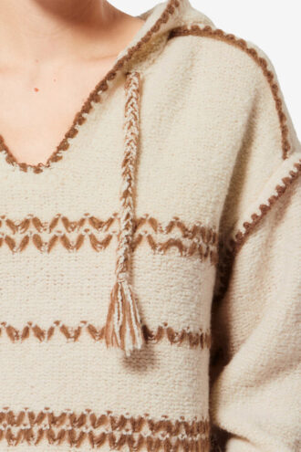 Jersey de tweed de lana merino con capucha Romera