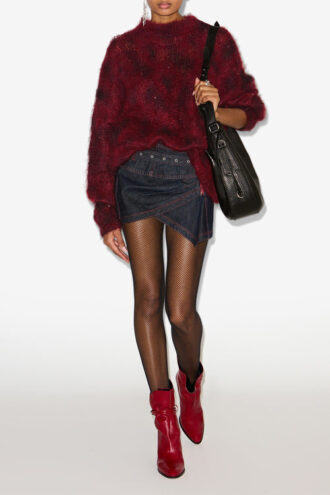 Jersey largo de mohair con abalorios Mickaella