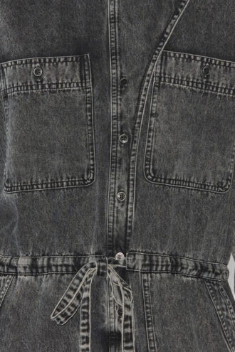 Mono de algodón denim Idany con mangas largas