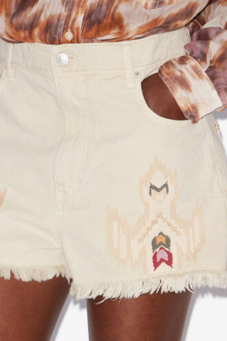Pantalones cortos vaqueros bordados Lesia