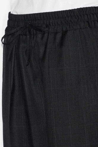 Pantalones de lana a cuadros Glen plisados Liska