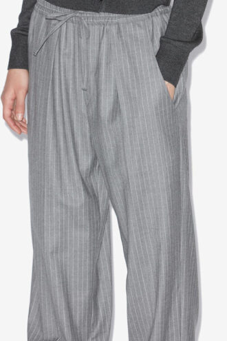 Pantalones de lana virgen a rayas Liska