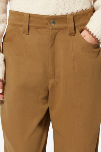 Pantalones de sarga de algodón de pierna ancha Opalyna