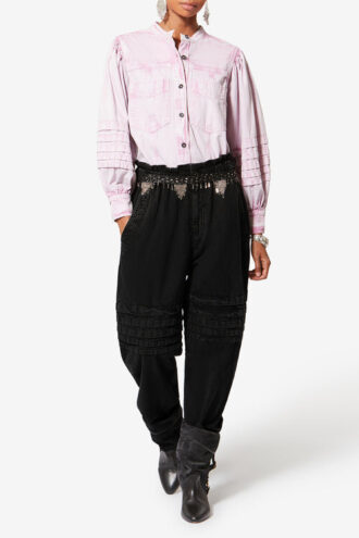 Pantalones Mellya de cambray descolorido