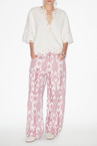 Pantalones vaqueros holgados Joanny con estampado Ikat