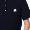 Polo de punto de mezcla de algodón y lana Althea con logotipo