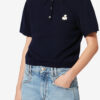 Polo de punto de mezcla de algodón y lana Althea con logotipo