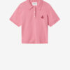 Polo de punto de mezcla de algodón y lana Althea con logotipo