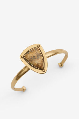 Pulsera de latón y piedra Dees