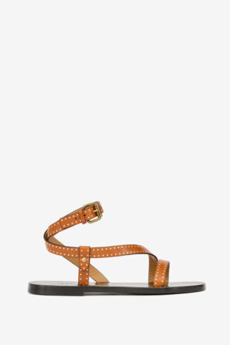 Sandalias planas de cuero con tachuelas Jopee