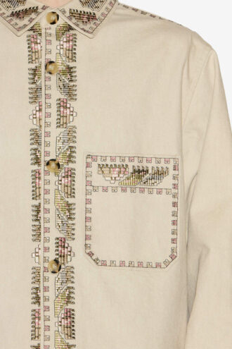 Sobrecamisa de algodón bordada Rudy