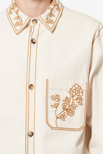 Sobrecamisa Rudy con bordado floral