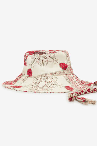 Sombrero Delya de algodón con estampado bandana