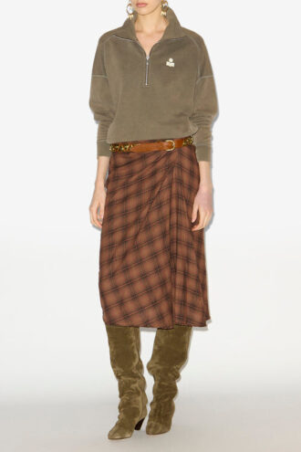 Sudadera Ross de algodón con cuello alto y cremallera