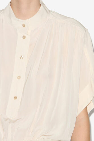 Top Azalea con cuello oficial fruncido