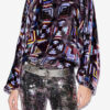 Top Dabia en terciopelo estampado