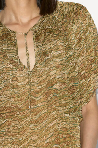 Top de muselina estampada Neslya