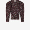 Top de seda con estampado de lunares Zarga