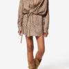 Vestido camisero de jacquard de seda con estampado floral Harmony